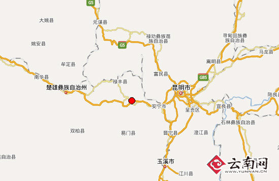 21日凌晨云南禄丰县发生3.1级地震（图）