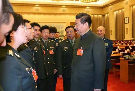 习近平11日出席十二届全国人大二次会议解放军代表团全体会议