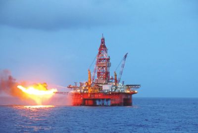 陵水17B2B1井测试获得高产油气流。新华社发