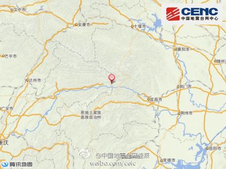 湖北恩施巴东县发生3.1级地震震源深度5千米（图）