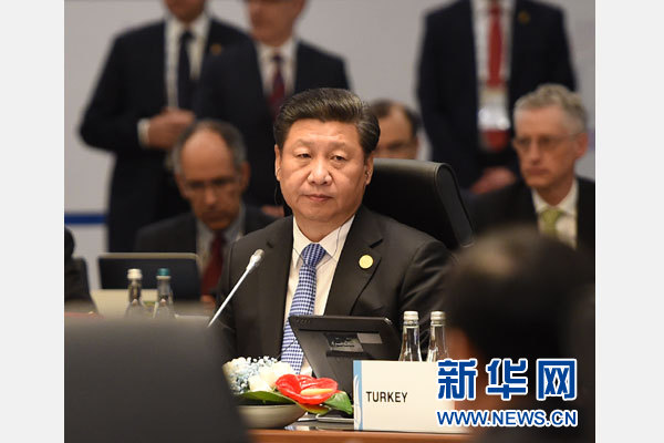 习近平出席二十国集团领导人第十次峰会并发表重要讲话