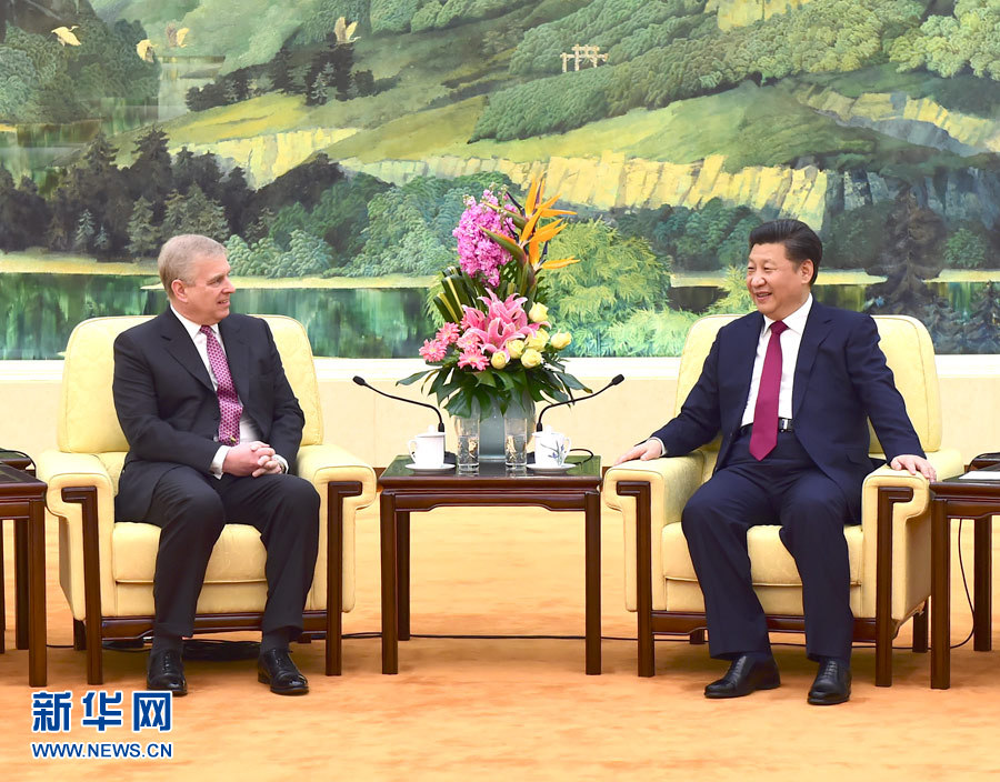 习近平会见英国约克公爵安德鲁王子