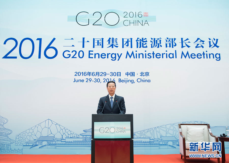 张高丽出席2016年二十国集团能源部长会议开幕式